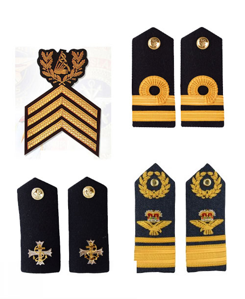 Hand Embroidered Rank Epaulettes